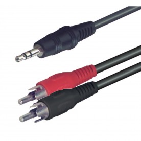 jack stereo 3,5 mm – 2 RCA tată - A 49-10